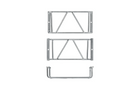 Grilă de protecție pentru lumini spate remorcă ProPlus, capac pentru lumini spate 238x132x58mm