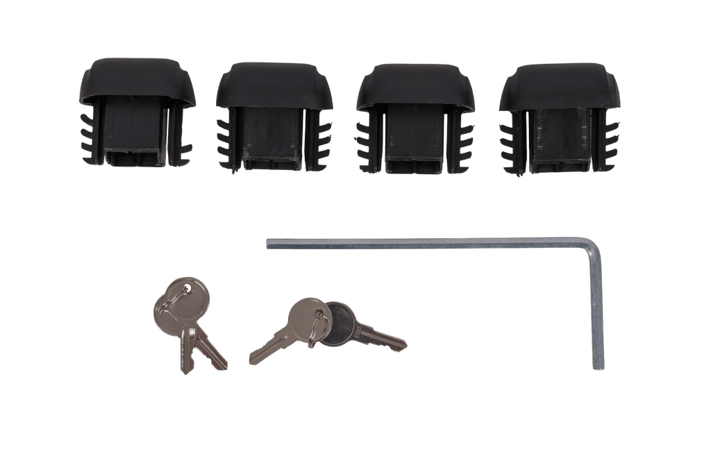 Bară de plafon Eco Alubase 135 - portbagaj universal din aluminiu pentru șine deschise (negru)
