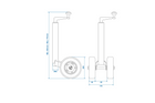Roată jockey ProPlus 341508V02 150kg 48mm 550-770mm