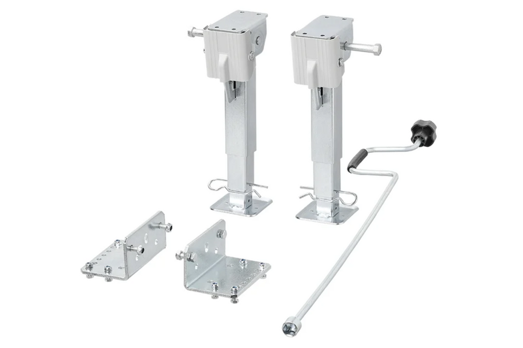 Set de două suporturi extensibile cu manivelă și montare ProPlus 361500 pentru remorcă platformă de 1000 kg 290-460 mm