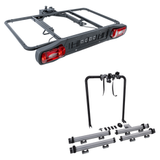 Platformă montată pe cârlig Inter Pack Re-Cargo + adaptor pentru transportul a 2 biciclete