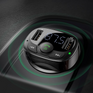Transmițător FM BASEUS tip T, Bluetooth 4.2, MP3 + încărcător auto 2x USB 3.4A