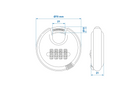 Lacăt rotund cu combinație, lacăt cu inele ProPlus 341317 și cod 70 mm