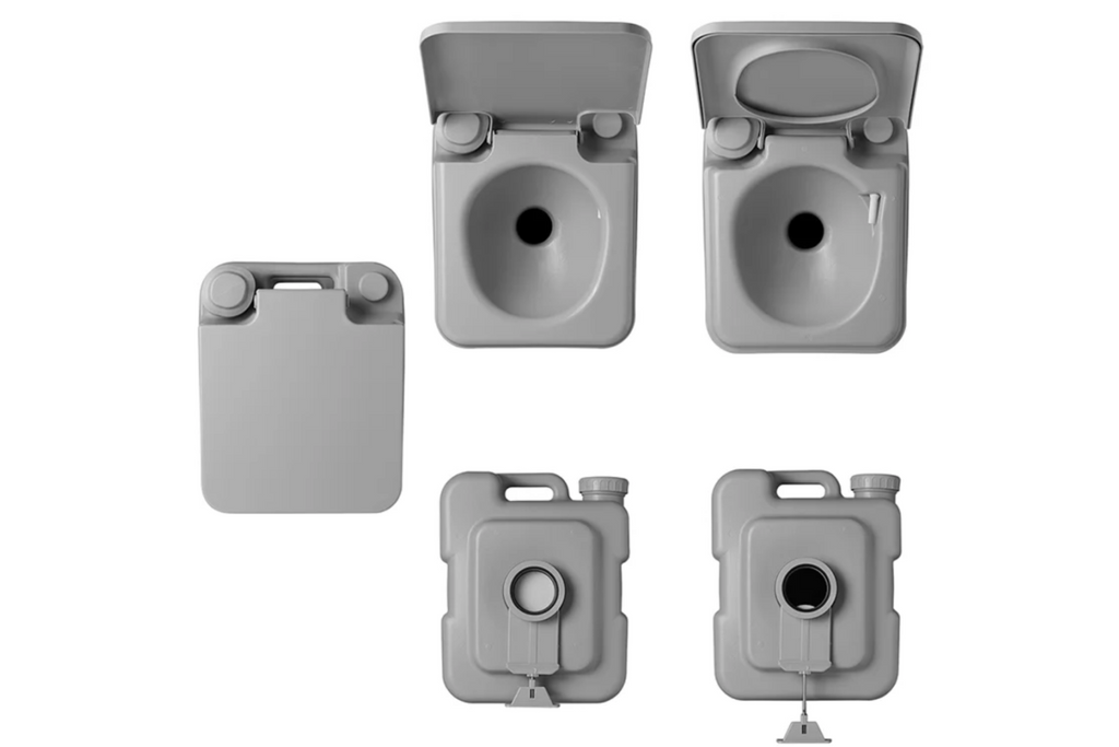 Toaletă portabilă de camping ProPlus 370415V01CR, gri, 10L/20L