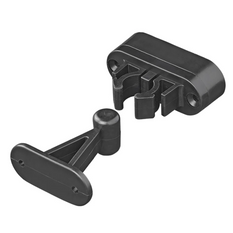 Zăvor de ușă pentru rulote și autorulote ProPlus 362622V02BK, mâner negru cu arc pentru fixarea ușii