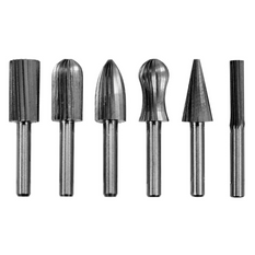 Set de freze cu coadă YATO YT-61711 pentru metal, suport de 6 mm pentru polizor drept, 6 bucăți