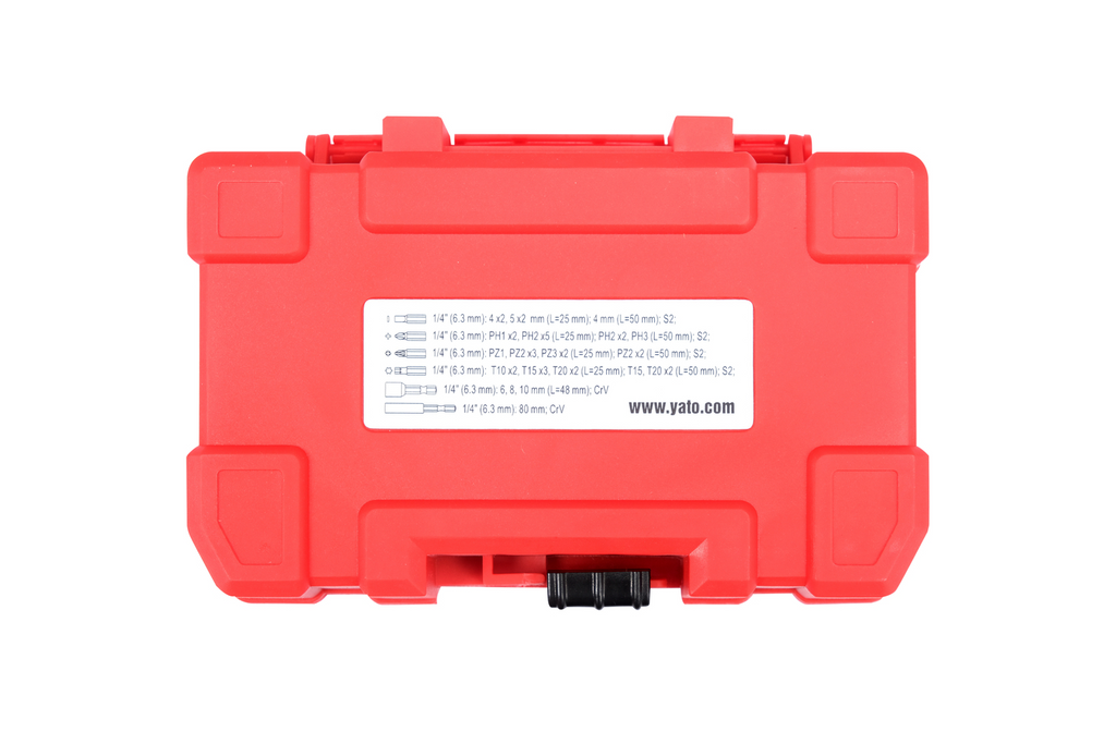 Set de biți pentru șurubelniță cu impact YATO YT-04616, 37 de piese