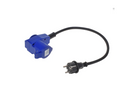 Adaptor cu mufă Schuko pentru conector CEE unghiular + priză Schuko Proplus 373528 cablu 40cm