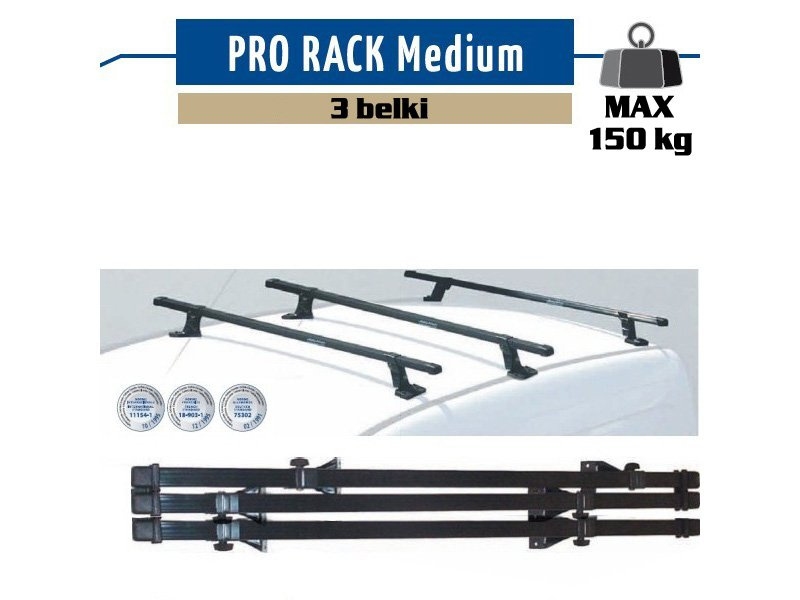 Portbagaj de plafon Mont Blanc Pro Rack 313 pentru Ford Transit Custom 2012-