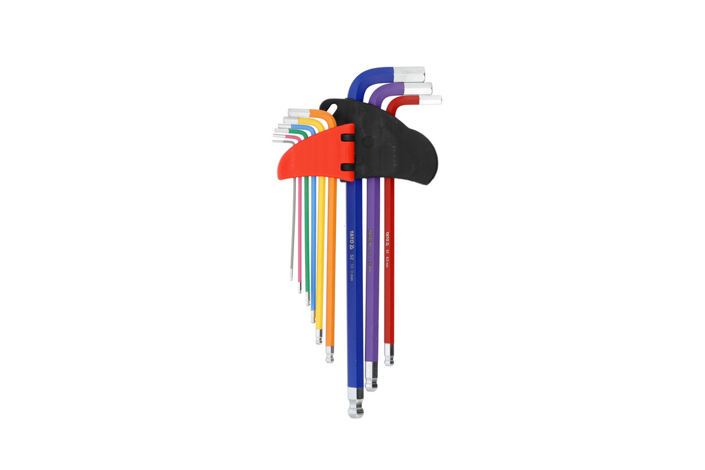 Set de nouă chei Allen YATO YT-05635, cap sferic, 1,5-10 mm