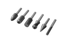 Set de freze cu coadă YATO YT-61711 pentru metal, suport de 6 mm pentru polizor drept, 6 bucăți