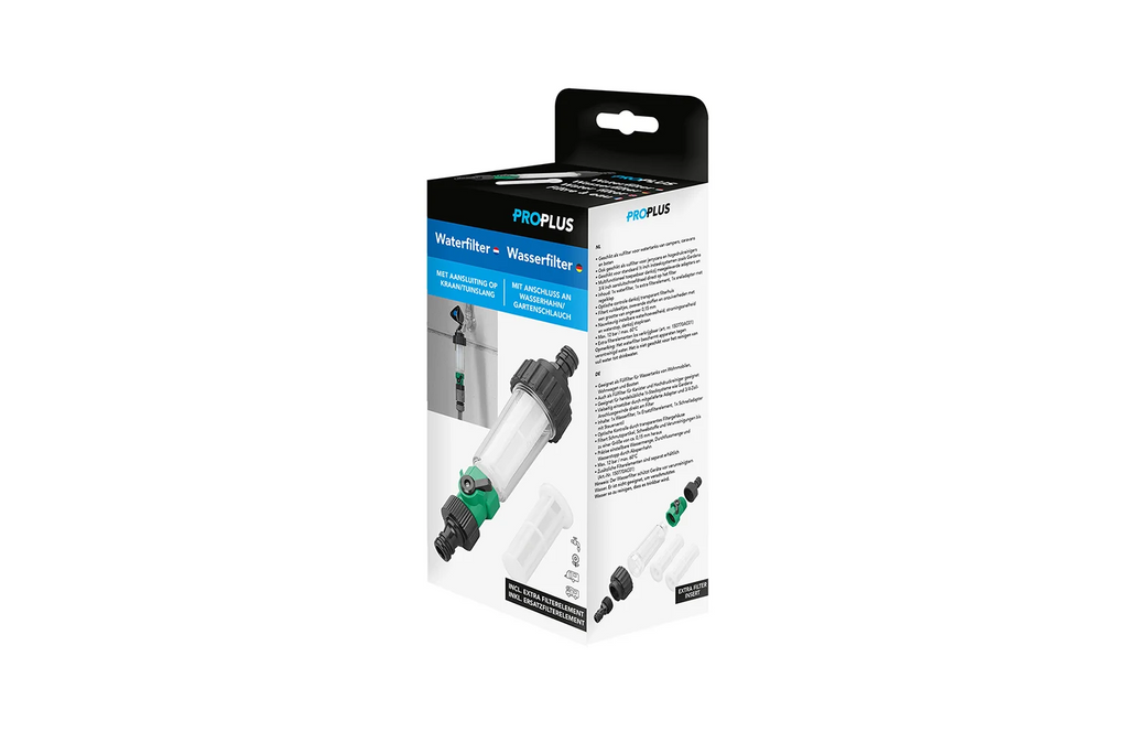 Filtru de apă ProPlus 150770 cu conexiune universală pentru robinet/furtun și filtru suplimentar