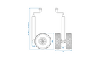 Roată jockey pneumatică ProPlus 341508 300 kg 48 mm 660-870 mm