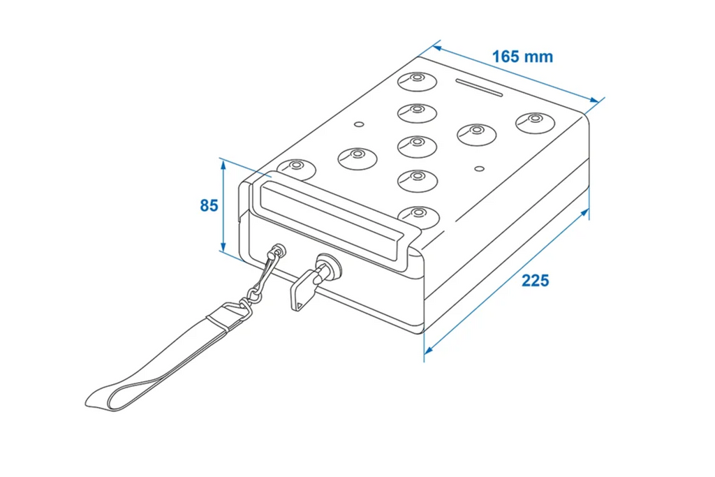 Seif portabil pentru chei ProPlus 540250 225x165x85mm