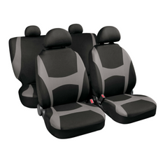 Set huse auto LAMPA Capri negru/gri, pentru scaunele față și spate