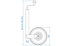 Roată jockey ProPlus 341507 150kg 48mm 650-880mm
