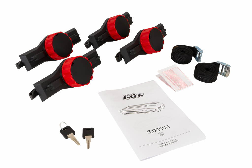 Cutie de portbagaj Inter Pack Monsun M, negru mat