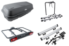 Platformă cu cutie de remorcare + adaptor pentru transportul a 3 biciclete Inter Pack Re-Cargo