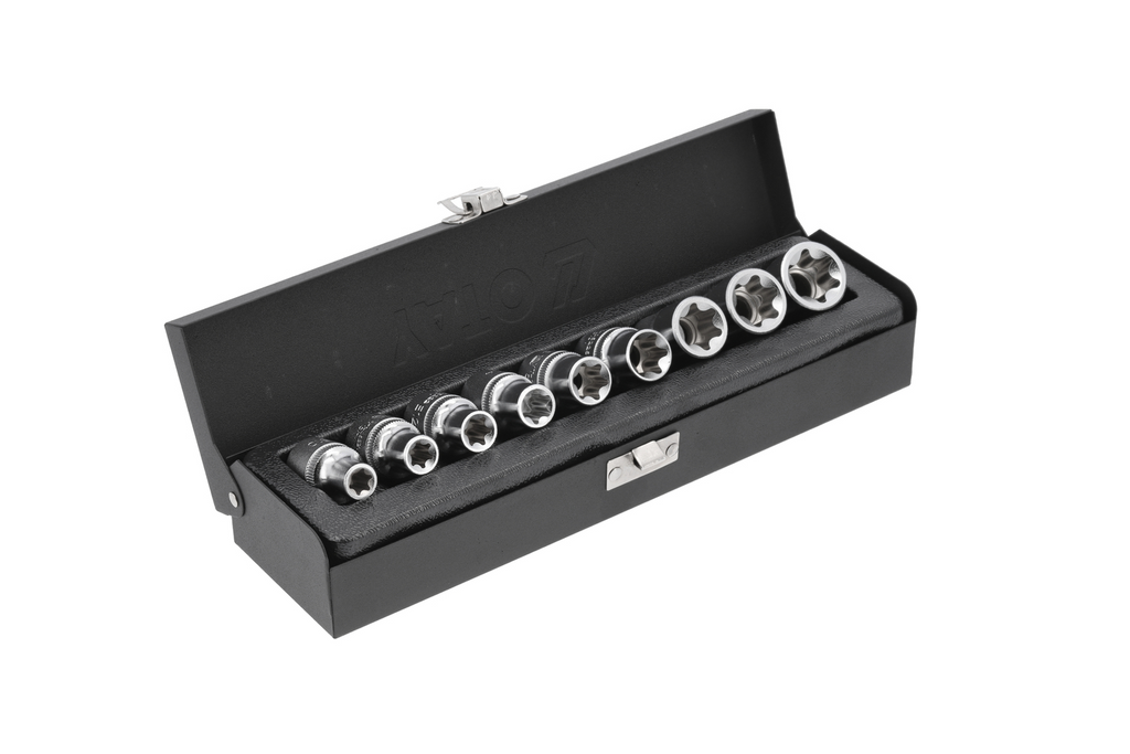 Set chei tubulare Torx YATO YT-0521 E10–E24, 9 piese