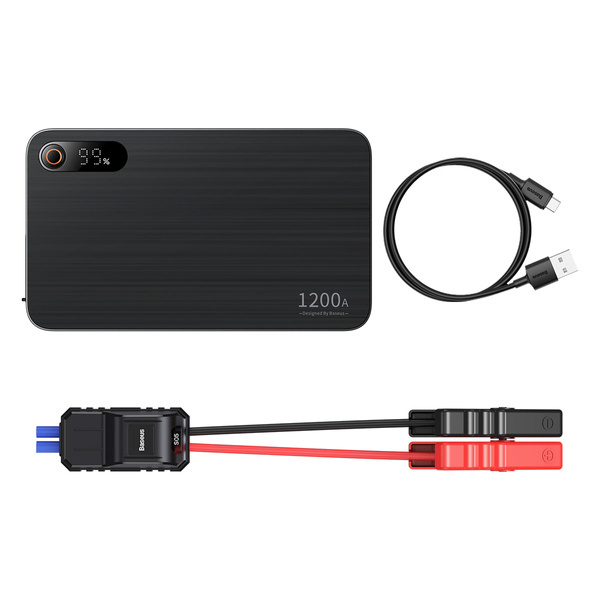 Starter extern BASEUS Super Energy Pro+ Jump Starter 12V 12000mAh 1200A + încărcător USB