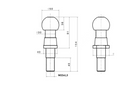Sferă de remorcare XIMPLIO mai înaltă 50mm 3500kg