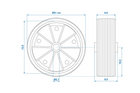 Roată de rezervă pentru roată jockey din cauciuc solid ProPlus 341549 220x70mm