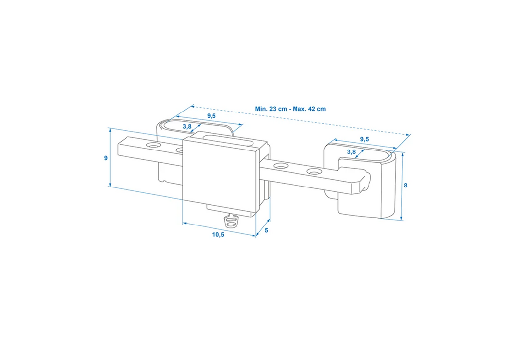 Protecție antifurt pentru remorcă container ProPlus 381341V01 cu încuietoare reglabilă 23-42cm