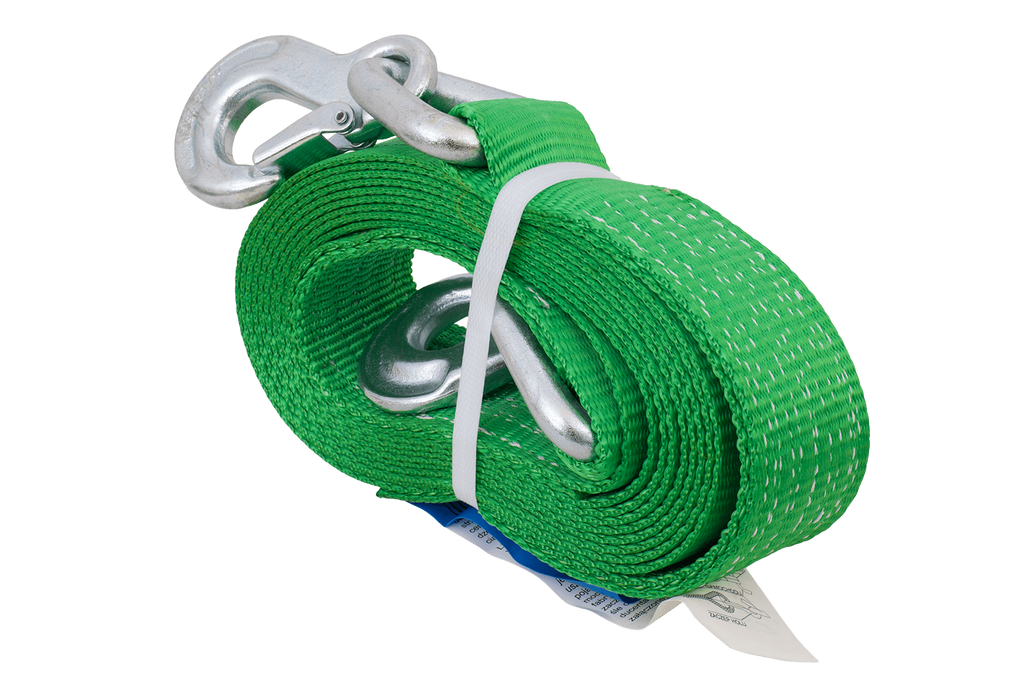 Frânghie de remorcare cu cârlige HILLS 5m/60mm/6t verde