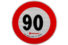 Autocolant reflectorizant LAMP indicator limită de viteză 90 km/h B-33