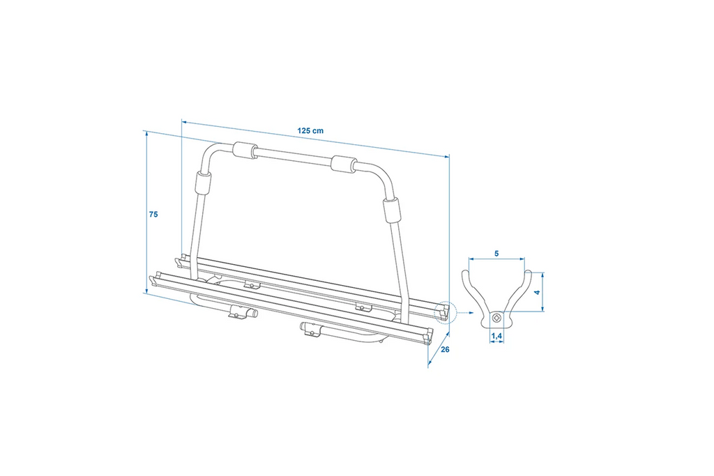 Suport de biciclete ProPlus 330242BL pentru remorcă, 40 kg, pentru 2 biciclete