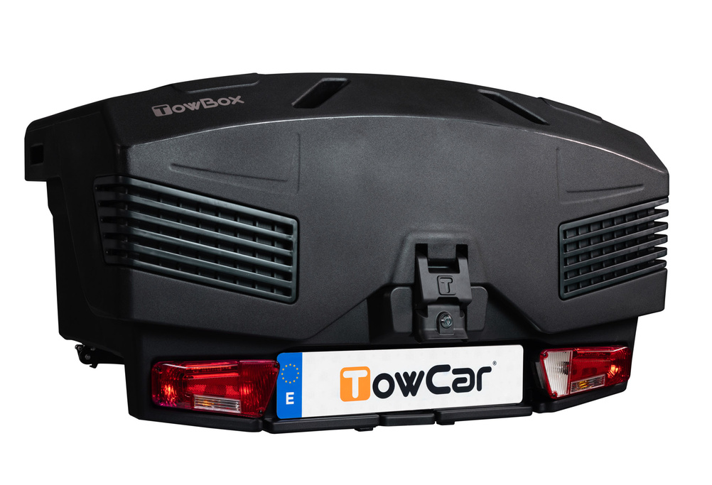 Towbox EVO urban negru - portbagaj montat pe bara de remorcare