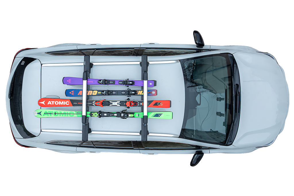 Inter Pack Frostline 4 - suport din aluminiu pentru 4 perechi de schiuri sau 2 snowboarduri