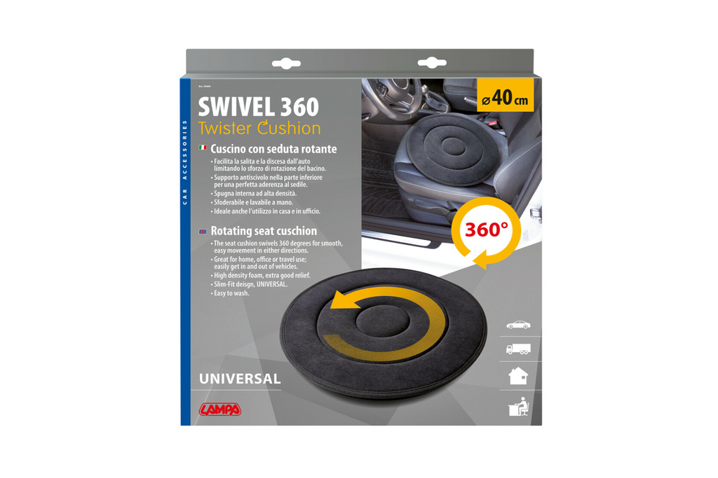 Pernă rotativă LAMPA Swivel 360 pentru scaun auto 40cm