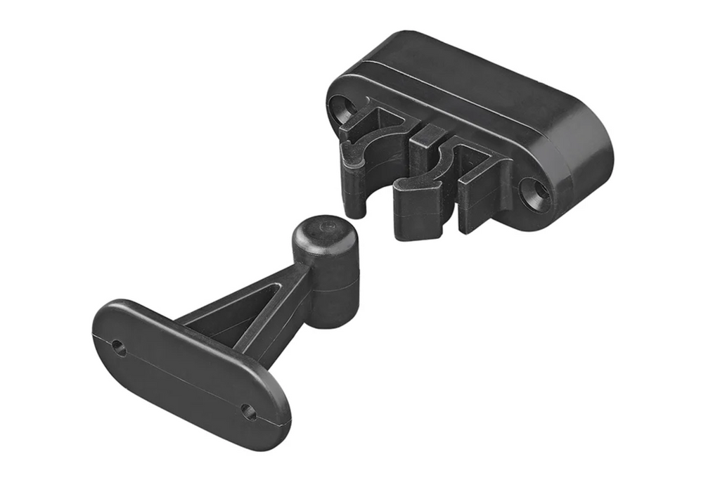 Zăvor de ușă pentru rulote și autorulote ProPlus 362622V02BK, mâner negru cu arc pentru fixarea ușii