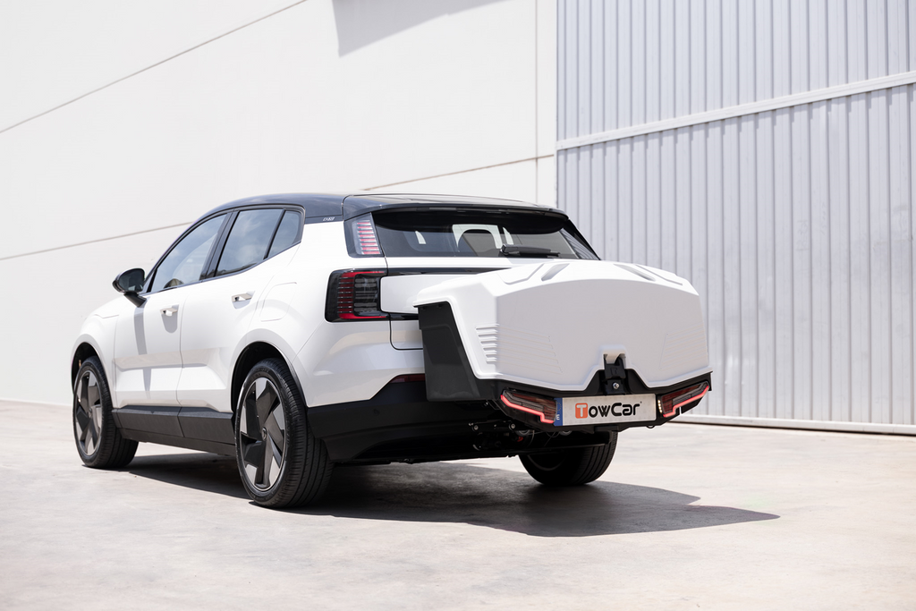 Cutie de remorcare Alpha gri clasic - cutie de bagaje montată pe bara de remorcare