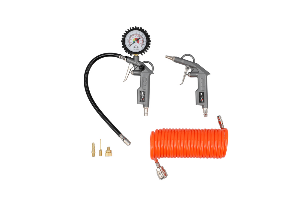 Set pneumatic YATO YT-23780 pentru umflarea anvelopelor, mingilor, saltelelor, 6 piese