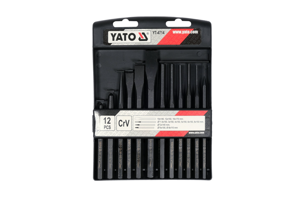 Dălți și poansoane YATO YT-4714, set de 12.