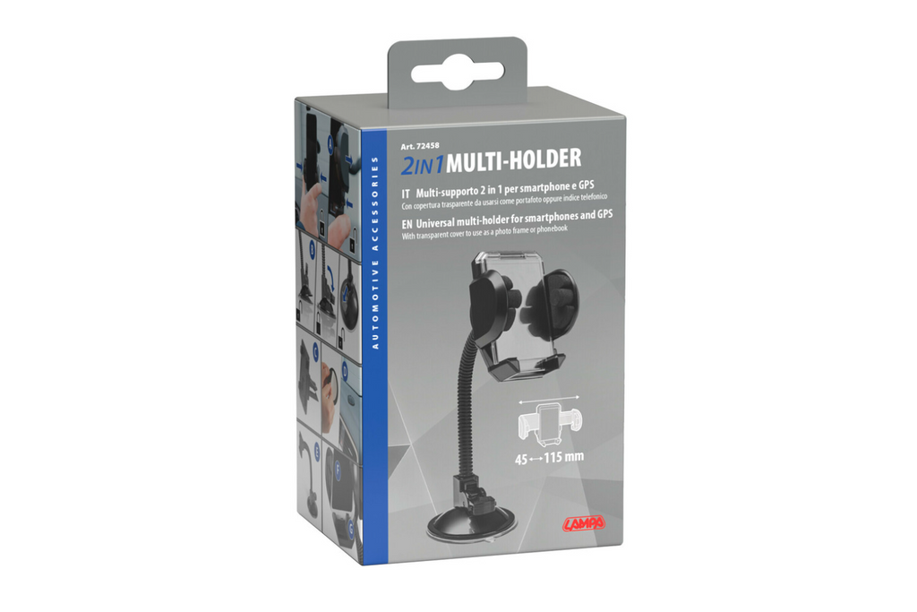 Suport telefon LAMP Multi-holder 2 în 1, ventuză sau suport pentru orificiul de aerisire