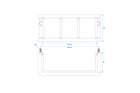Grilă de protecție pentru lumini spate remorcă ProPlus, capac pentru lumini spate 228x105x80mm