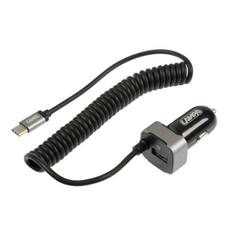 Încărcător auto LAMP USB Tip-C, priză brichetă 12/24V