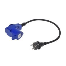 Adaptor cu mufă Schuko pentru conector CEE unghiular + priză Schuko Proplus 373528 cablu 40cm