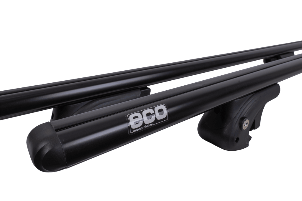 Bară de plafon Eco Alubase 135 - portbagaj universal din aluminiu pentru șine deschise (negru)