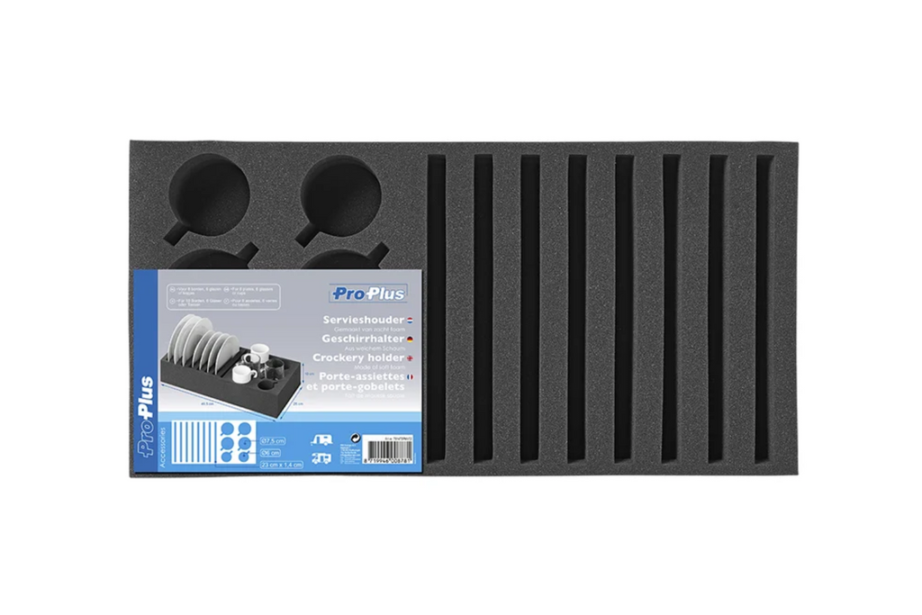 Suport din spumă pentru farfurii ProPlus 761472PMV02 Camper, pentru 8 farfurii și 6 pahare