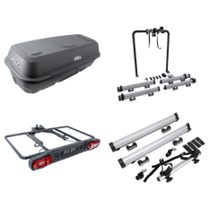 Platformă cu cutie de remorcare + adaptor pentru transportul a 3 biciclete Inter Pack Re-Cargo