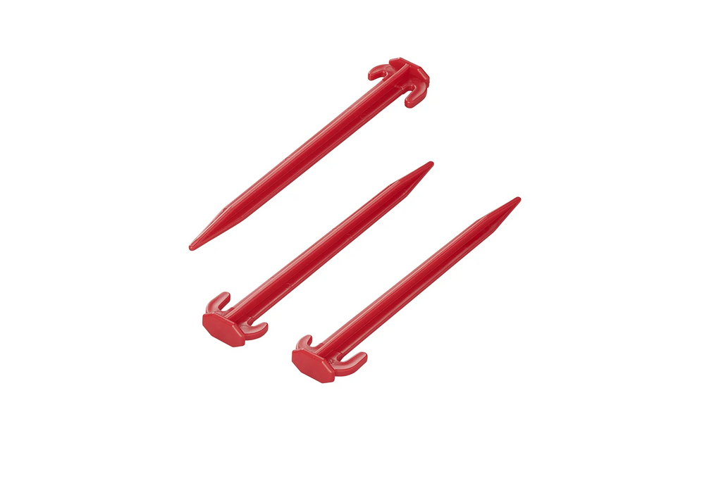 Set de șase cuie de cort ProPlus 364824, cuie de plastic pentru atașarea cablurilor de ancorare, 19 cm